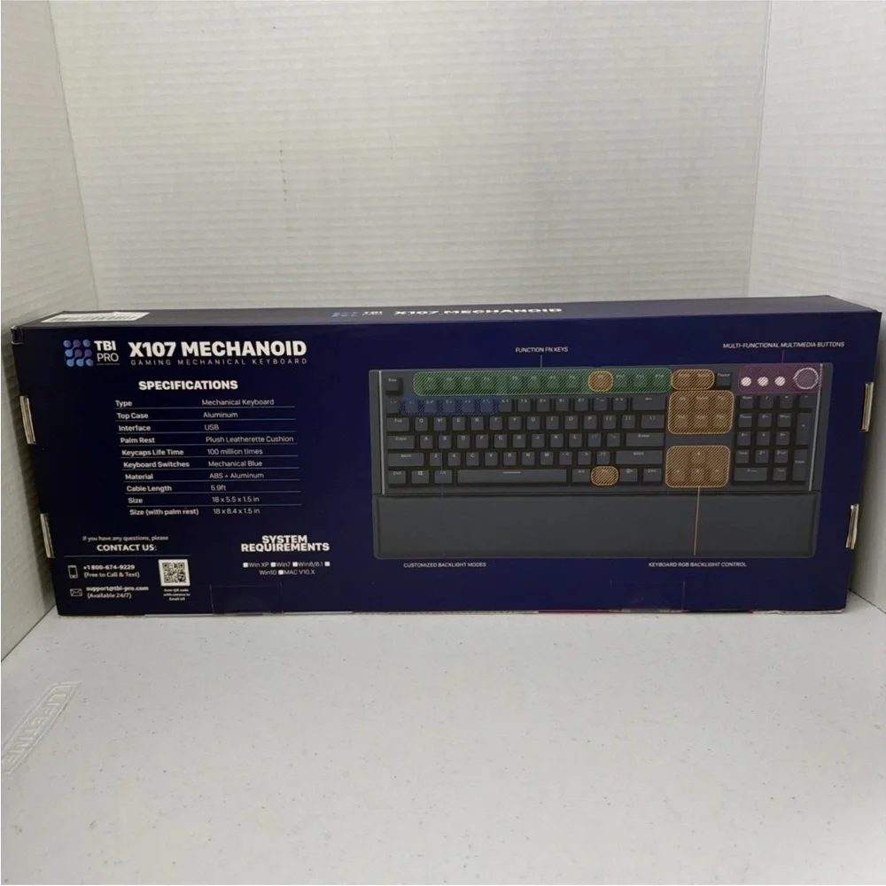 X107 Mechanoid Gaming Mechanical Keyboard - Black